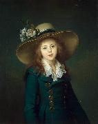 elisabeth vigee-lebrun Portrait of Elisaveta Alexandrovna Demidov nee Stroganov (1779-1818), here as Baronesse Stroganova oil